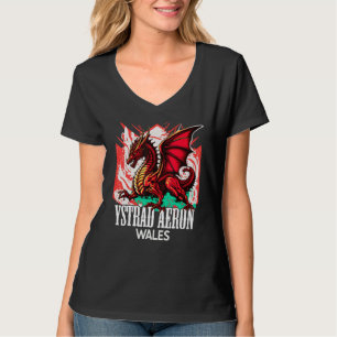 T-shirt Drapeau gallois Ystrad Aeron Pays de Galles Y Ddra