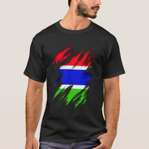 T-shirt Drapeau Gambie