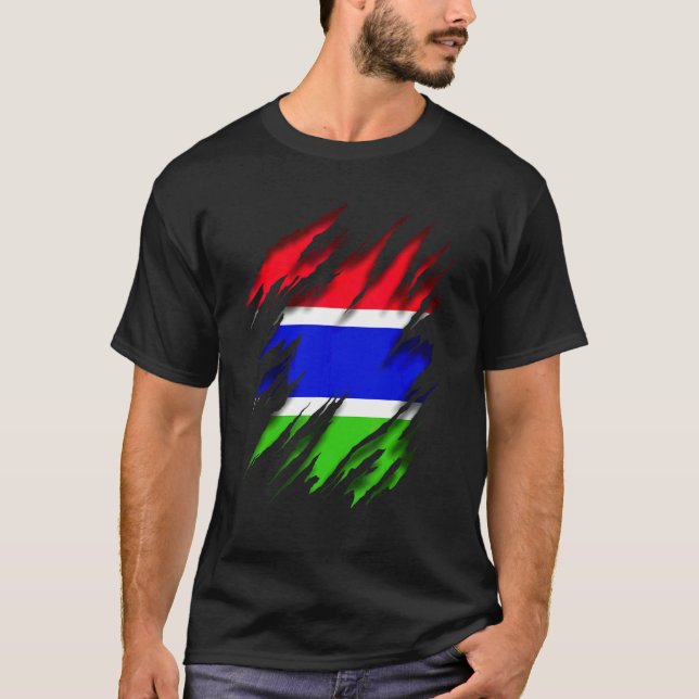 T-shirt Drapeau Gambie (Devant)