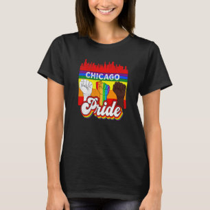 T-shirt Drapeau Gay pride arc-en-ciel de Chicago Pride Lgb