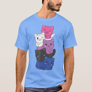 T-shirt Drapeau genderfluid Fierté LGBTQ Chats Chat gender