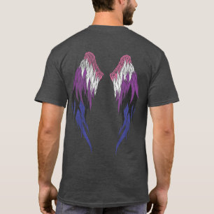 T-shirt Drapeau Genderfluide - Angel Wings