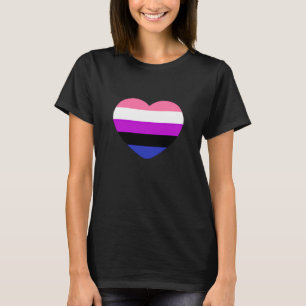 T-shirt Drapeau Genderfluide subtil Minuscule Gay pride de