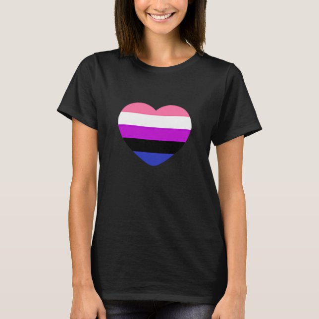 T-shirt Drapeau Genderfluide subtil Minuscule Gay pride de (Devant)