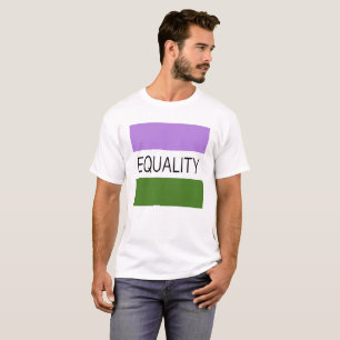 T-shirt Drapeau Genderqueer ÉGALITÉ
