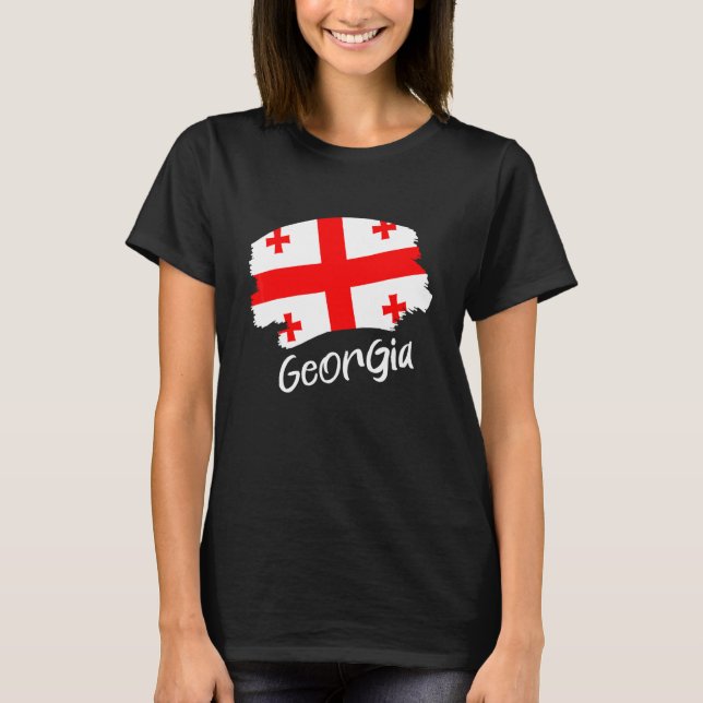 T-shirt Drapeau géorgien Géorgie (Devant)