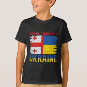 T-shirt Drapeau géorgien-ukrainien - Pays amis