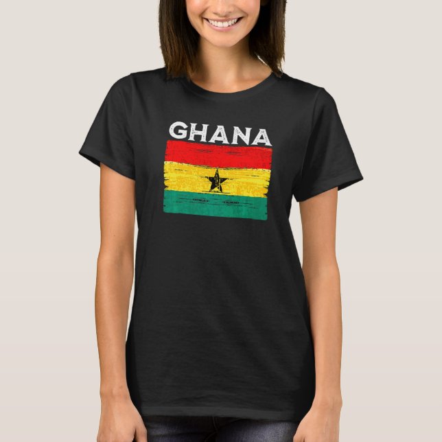 T-shirt Drapeau Ghana Vintage (Devant)