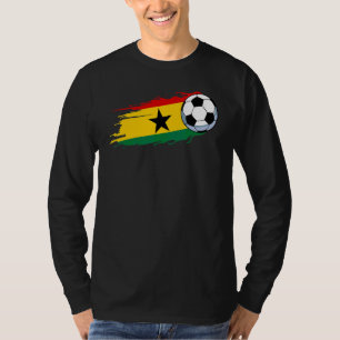T-shirt Drapeau Ghanéen de Balle Patriotique Football Fier