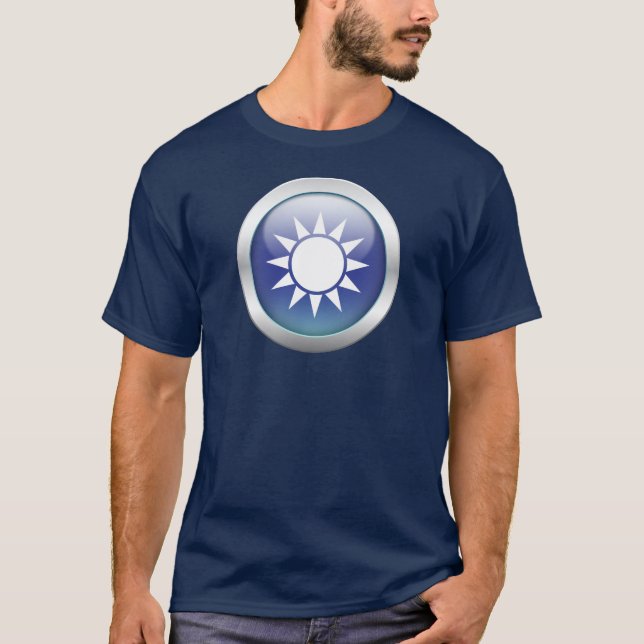 T-shirt Drapeau "globe " de Taïwan (Devant)