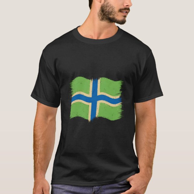T-shirt Drapeau Gloucestershire Croix Severn Gloucester En (Devant)