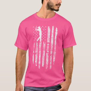 T-shirt Drapeau Golfer Américain Usa Golf Amateur de golf