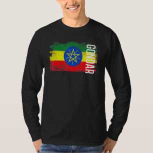 T-shirt Drapeau Gondar Ethiopie Pour Les Ethiopiens Hommes