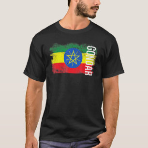 T-shirt Drapeau Gondar Ethiopie Pour Les Ethiopiens Hommes