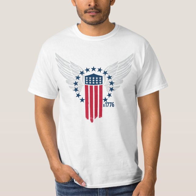 T-shirt Drapeau grand americana (Devant)