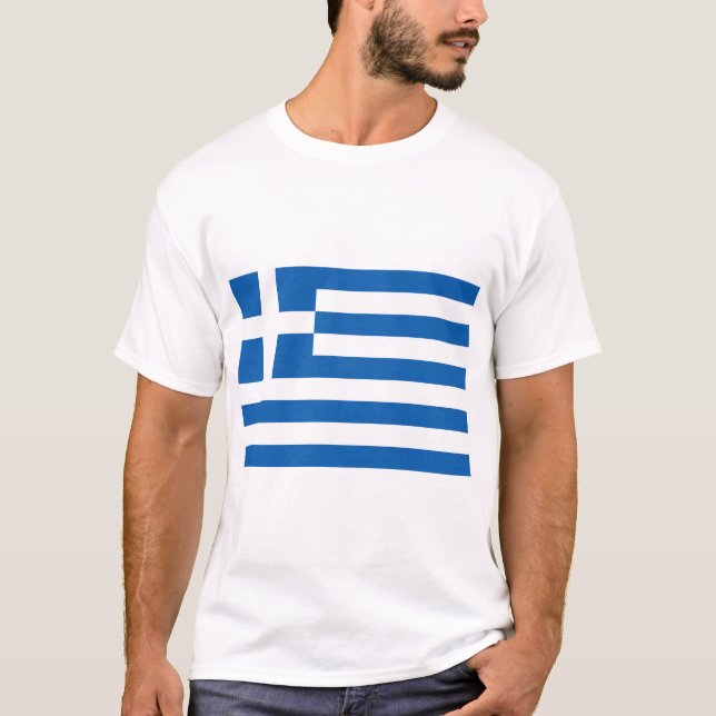 T-shirt Drapeau grec (Grèce) (Devant)