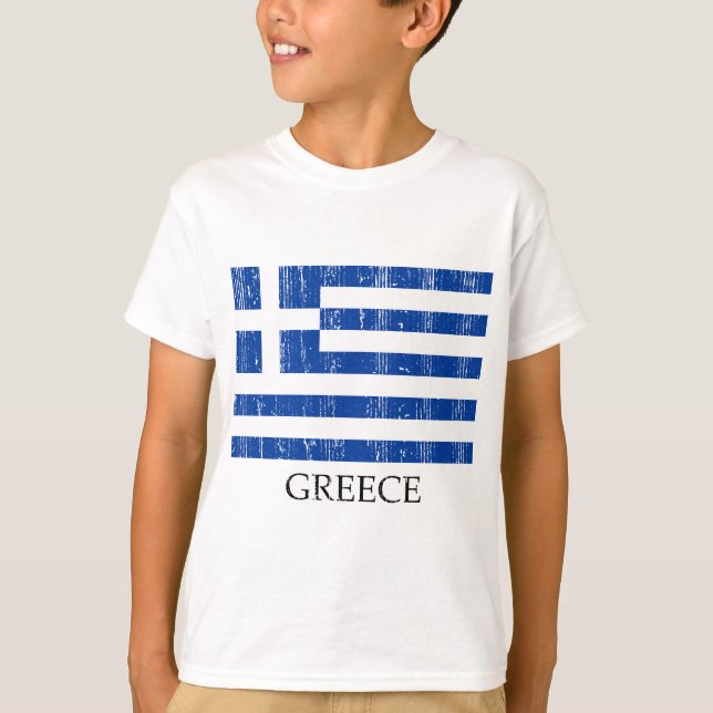 T-shirt Drapeau grec vintage (Devant)