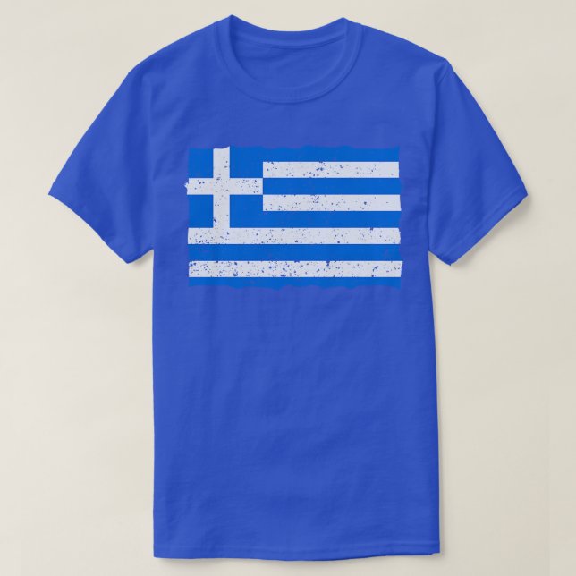 T-shirt Drapeau grec vintage (Design devant)