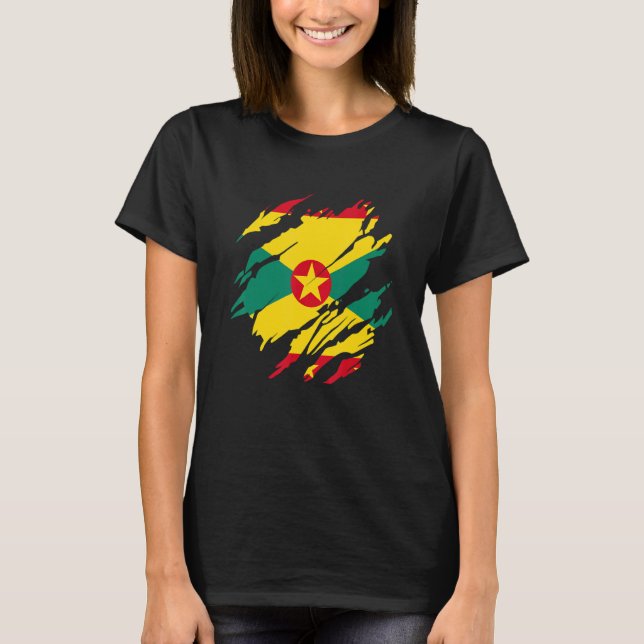 T-shirt Drapeau grenadien Grenade 1 (Devant)