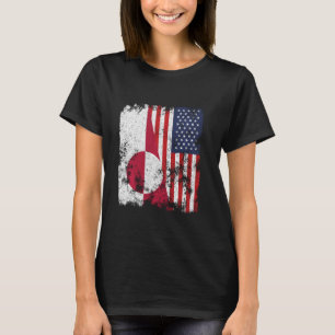 T-shirt Drapeau groenlandais - demi-américain