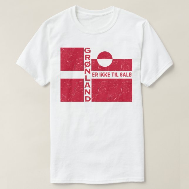 T-shirt Drapeau Grønland Er Ikke Til Salg (Design devant)