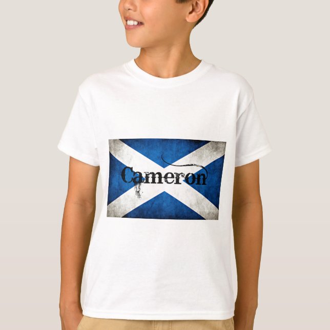 T-shirt drapeau grunge Cameron (Devant)