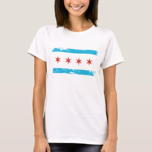 T-shirt Drapeau grunge de Chicago