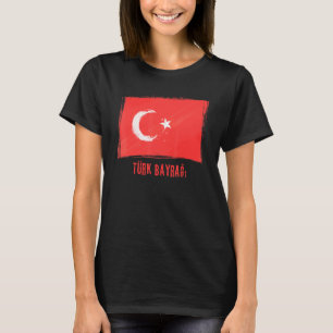 T-shirt Drapeau Grunge De La République De Turquie Langue