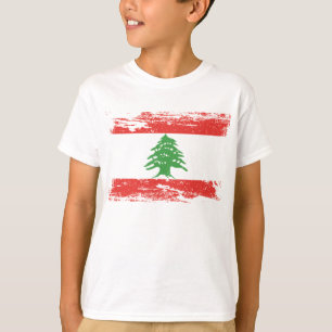 T-shirt Drapeau grunge du Liban