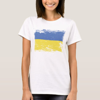 T-shirt Drapeau grunge d'Ukraine