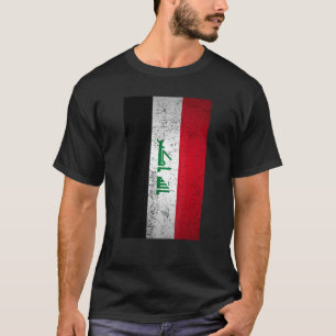 T-shirt Drapeau Grunge Irak Rétro Moyen-Orient Arabe Kurde