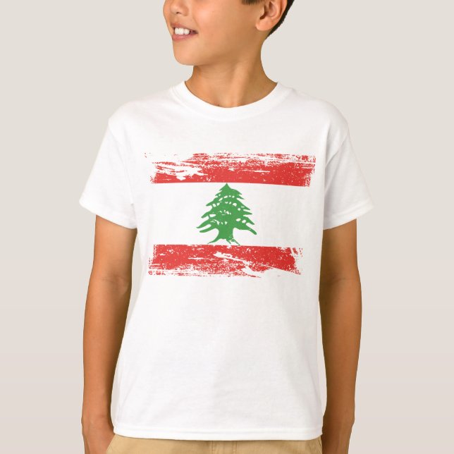 T-shirt Drapeau Grunge Lebanon (Devant)