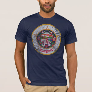 T-shirt Drapeau grunge vintage d'état du Minnesota
