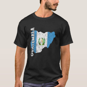T-shirt Drapeau Guatemala Carte Racines Guatémaltèques Fie