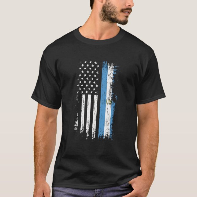 T-shirt Drapeau guatémaltèque américain Fierté Guatemala (Devant)