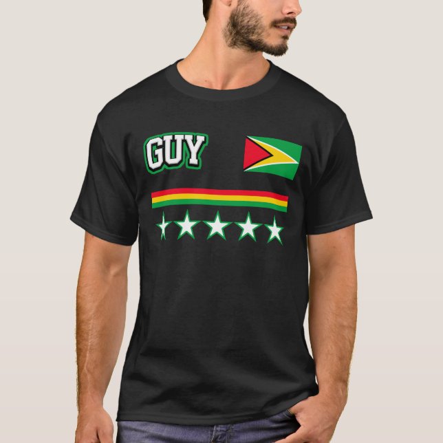 T-shirt Drapeau Guyana (Devant)