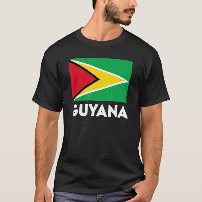 T-shirt Drapeau Guyana (Devant)