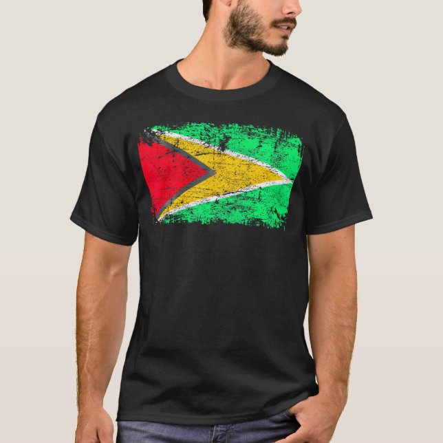 T-shirt Drapeau Guyana (Devant)