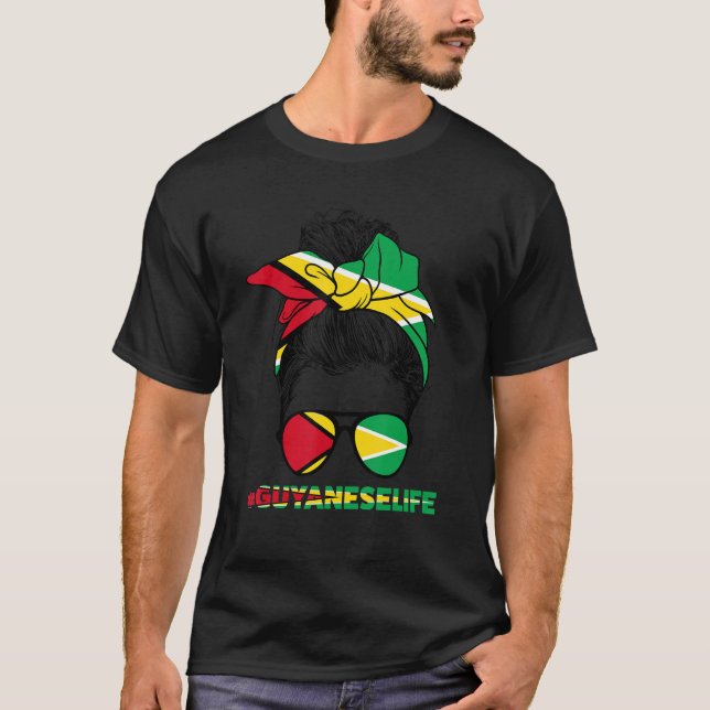 T-shirt Drapeau Guyaneselife Guyana (Devant)