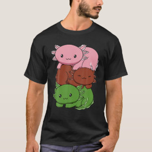 T-shirt Drapeau Gynesexual Axolotl Pile Kawaii Gynesexual 