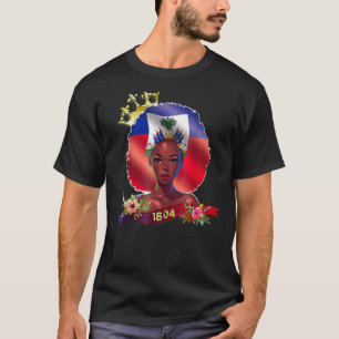 T-shirt Drapeau Haïti Haïtien 1804 Pour Hommes Femmes
