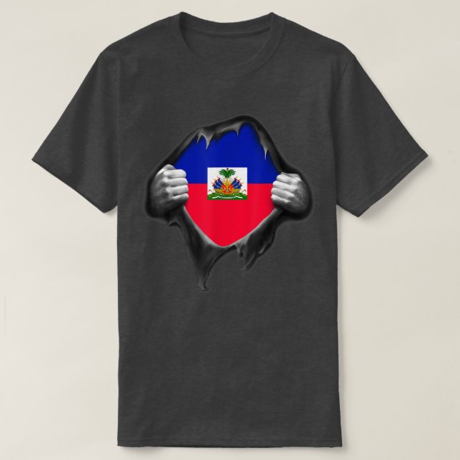 T-shirt Drapeau Haïti T  (Design devant)