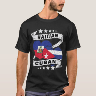 T-shirt Drapeau Haïtien Et Cubain