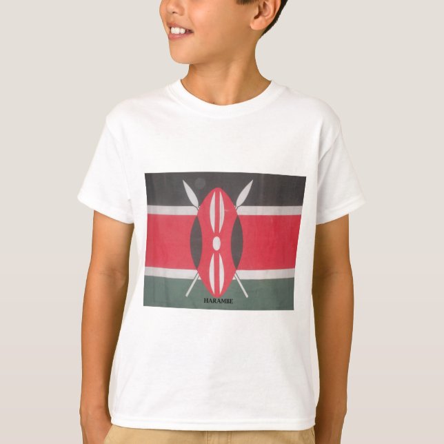 T-shirt Drapeau Harambe vintage Kenya (Devant)
