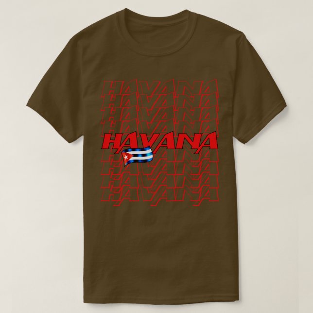 T-shirt Drapeau Havana Cuba (Design devant)
