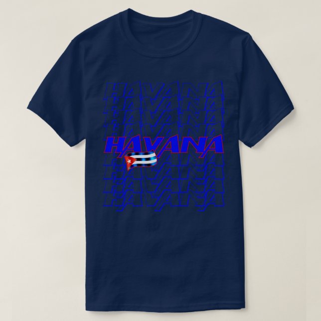 T-shirt Drapeau Havana Cuba 1 (Design devant)