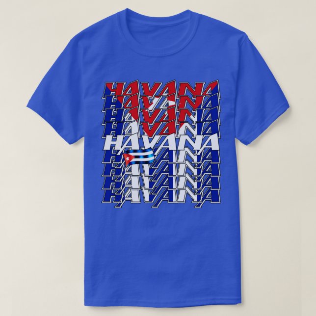 T-shirt Drapeau Havana Cuba 3 (Design devant)