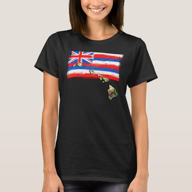 T-shirt Drapeau Hawaï (Devant)