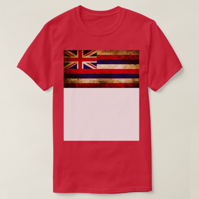 T-shirt Drapeau Hawaï Vintage rustique (Design devant)