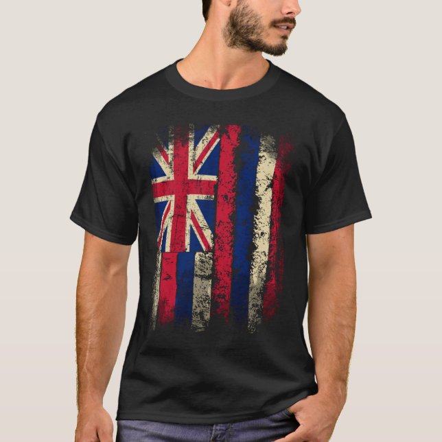 T-shirt Drapeau hawaïen Hawaï (Devant)